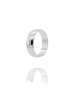 Alianza Mediacaña Lisa 6mm Plata AMC6