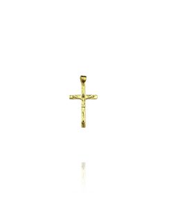 Cruz Cristo Plana Dorada Plata S 55341