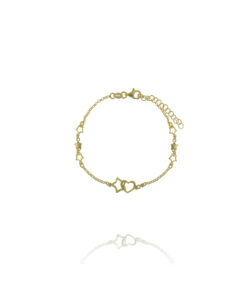 Pulsera Link Corazón Estrella Plata PPU4084-DO