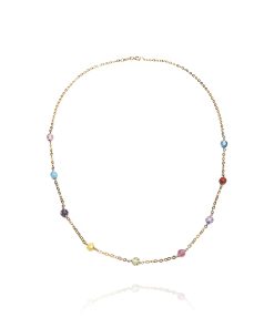 Gargantilla Choker Bolitas Multicolor Oro 18 Kilates JGA8