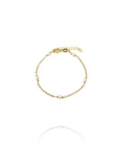 Pulsera Dotty Perlas Bolitas Dorada Plata19/000