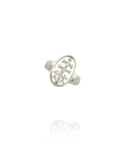 Anillo Cruz de Caravaca Orla Plata LSOR103 - 16 TATUM / 7¾ US / ø17,80mm / 56mm lineal