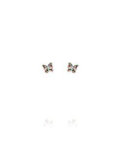 Pendientes Mariposas Colores Plata 49266