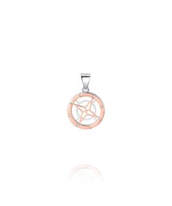 Colgante Brújula Circonitas Estrella Polar Rosé Plata 9118176
