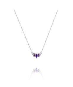 Collar Party Tiara Marquesas Morado Plata 9120801