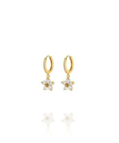 Pendientes Aros Sakura Circonitas Dorados Plata 9120633