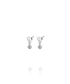 Pendientes Corazón Punto de Luz Plata 9119927