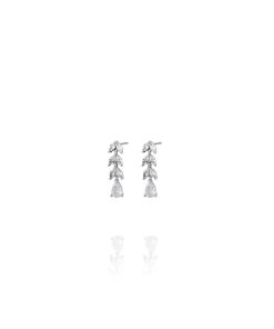 Pendientes Espiga Circonitas Marquesa Lágrimas Plata 9119925