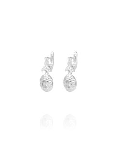 Pendientes Isabelinos Ovales Circonitas Plata 9120527