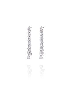 Pendientes Party Drops Doble Plata 9118214