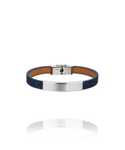 Pulsera Vaquera Azul Placa Acero 9120445