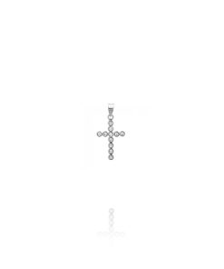 Cruz Chatones Circonitas Burbujas Plata 55306