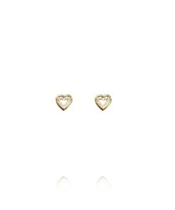 Pendientes Corazón Circonitas Dorado Plata 49605