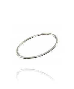 Pulsera Brazalete Redondo 3mm Liso Plata 120500