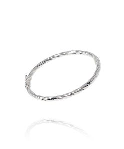 Pulsera Brazalete Rizado 4mm Plata 133350